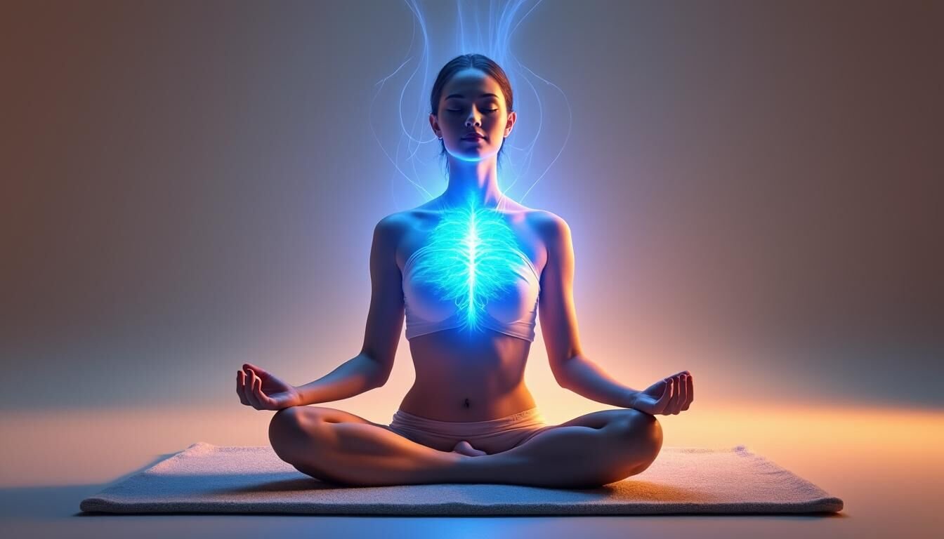 Femme qui déploie ses chakras