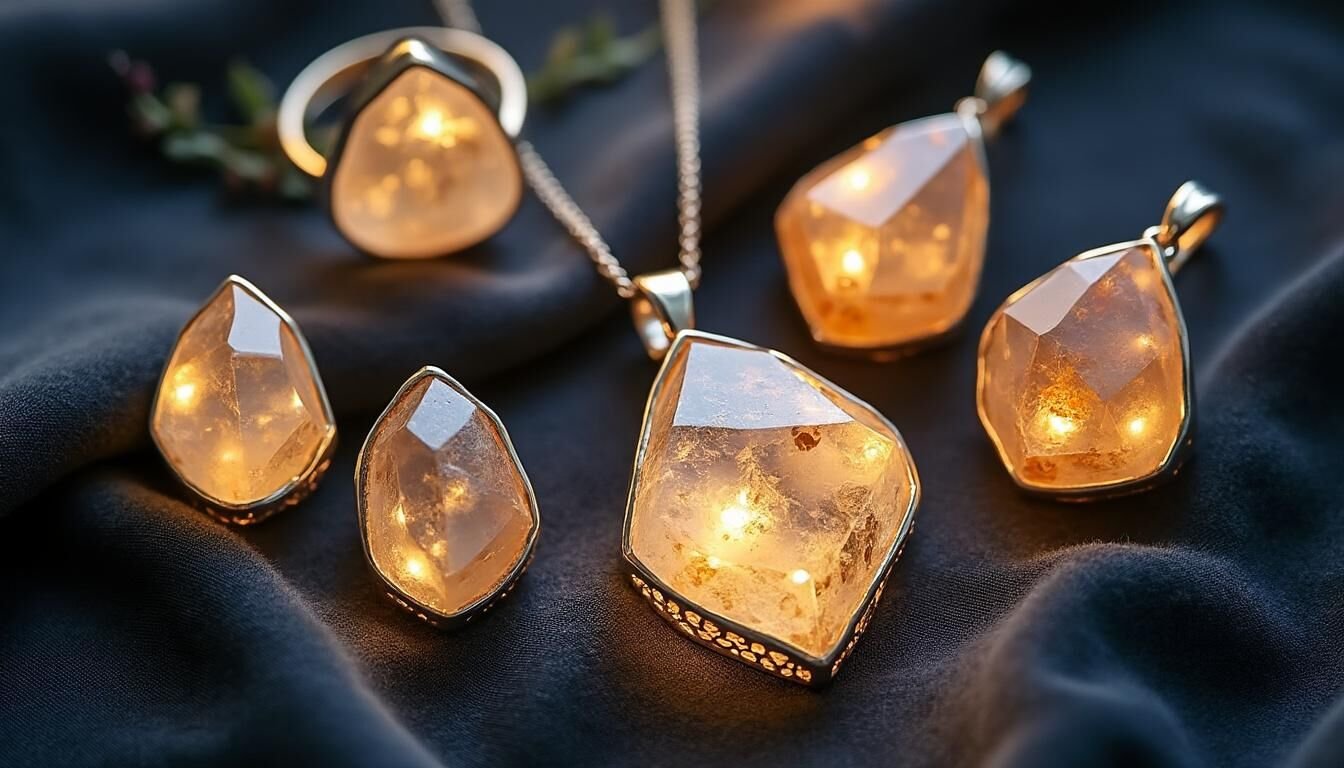 Bijoux avec gemmes uniques qui peuvent influencer votre bien-être et embellir votre espace. 